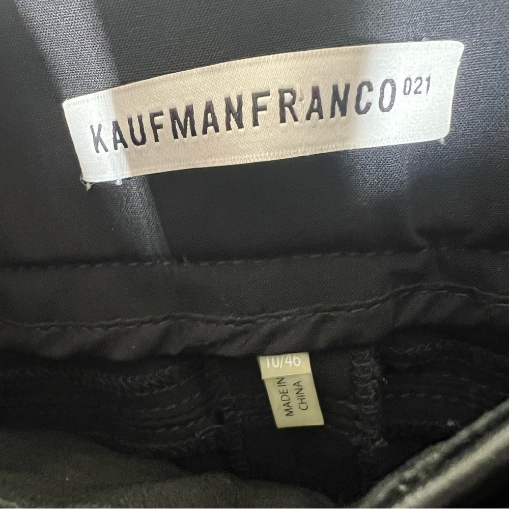 Kaufman Franco Womens Black Faux Leather Zipper Ponte Moto Grunge Pant Size 10 - Picture 5 of 11